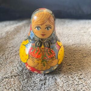 Colorful Russian Nesting Doll Figurine